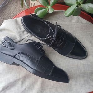 COACH Patchwork Suede and Black Leather Loafer